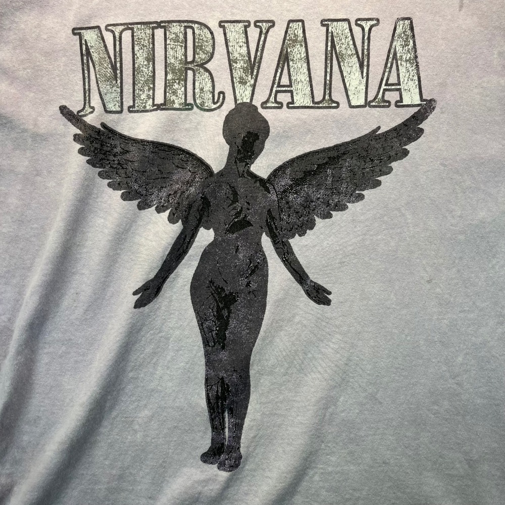 Nirvana In Utero Angel Graphic T-Shirt‎ Lavender Purple Mens XL Pre-Loved